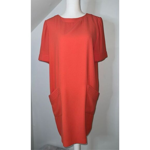 Vintage Orange MOD Pocket Mini Dress Women’s 8 - Picture 2 of 10